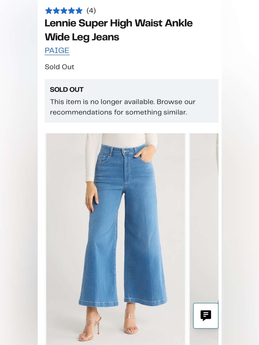 PAIGE Wide-Leg High-Rise Jeans in Medium Blue
